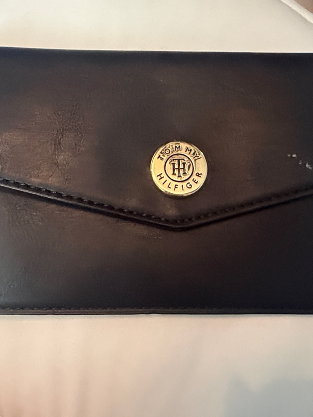 Black Leather Card Holder Wallet - Sleek Minimalist Design